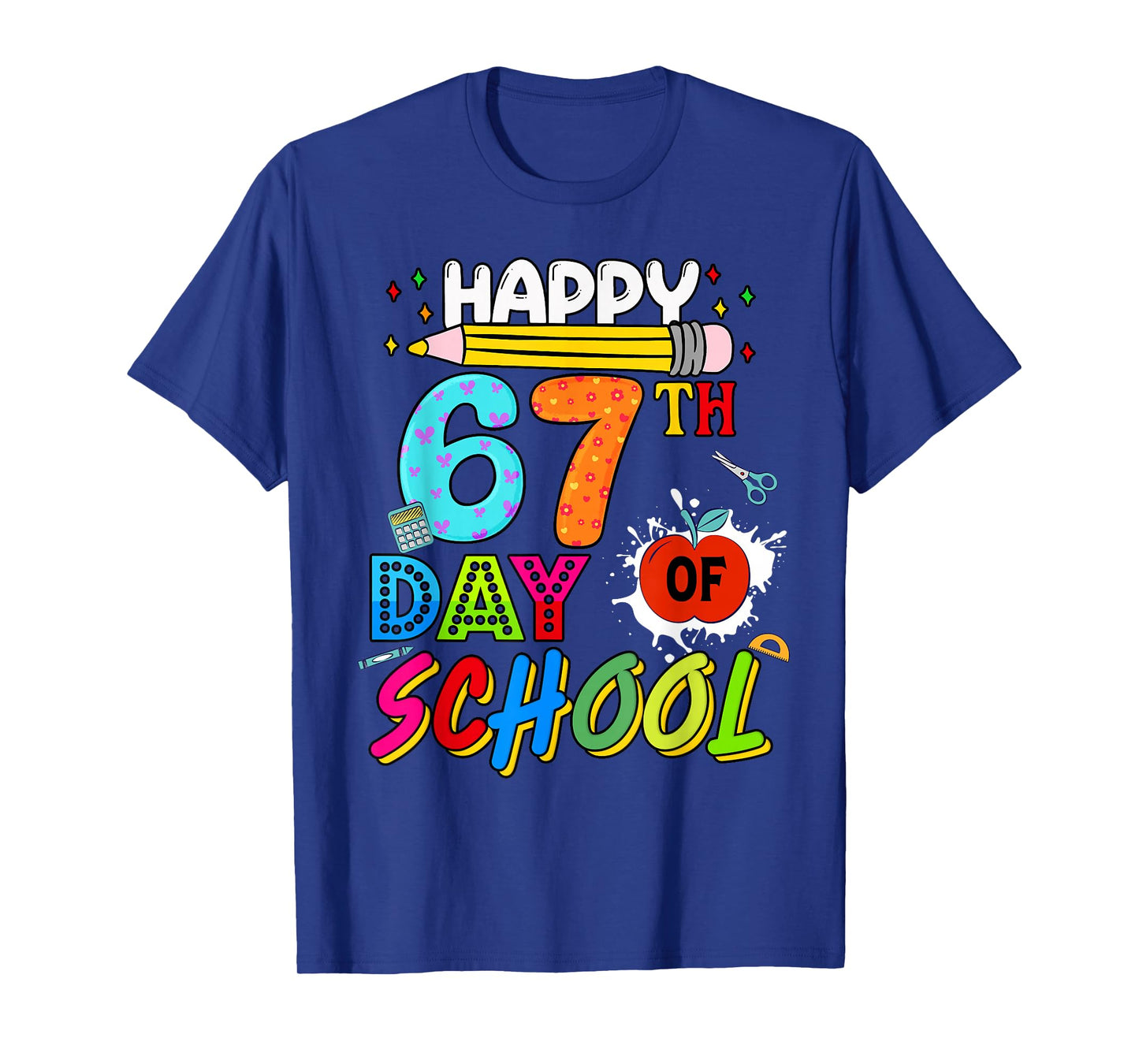 Happy 67 Days of School 67th Day Smarter Six Seven Kids Boys T-Shirt