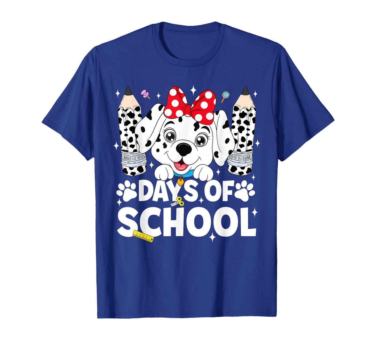 100 Days of School Dalmatian Dog Boy Kid 100th Day of School T-Shirt