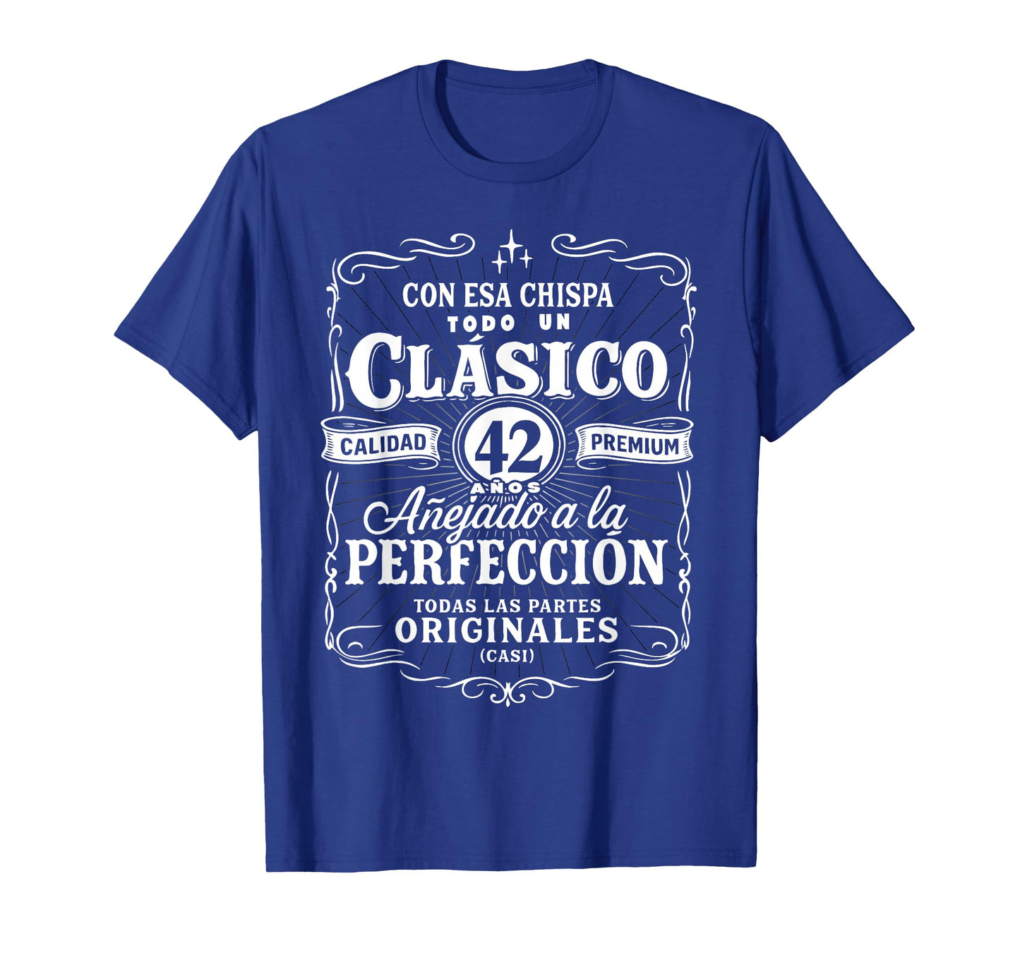 Vintage 42nd Birthday Men Funny Cumpleaños 42 Spanish Gag T-Shirt