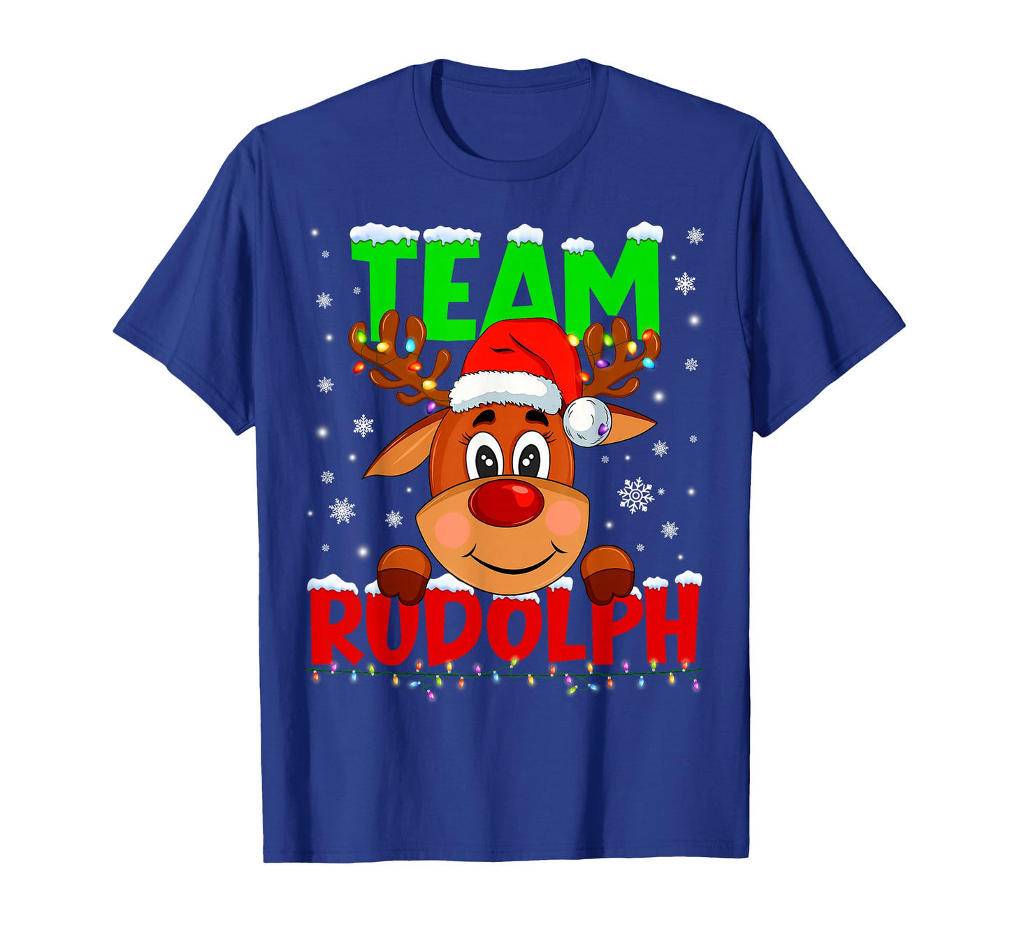 Team Rudolph Rednose Pjs Christmas Xmas Men Women Kid T-Shirt