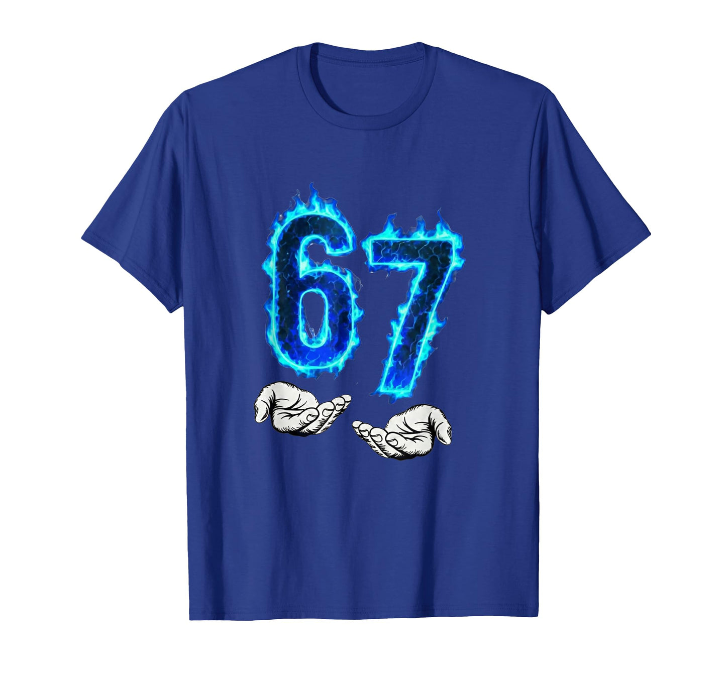 6 7 Meme Six Seven 67 Hands Meme Funny Men Girls Boys Kids T-Shirt
