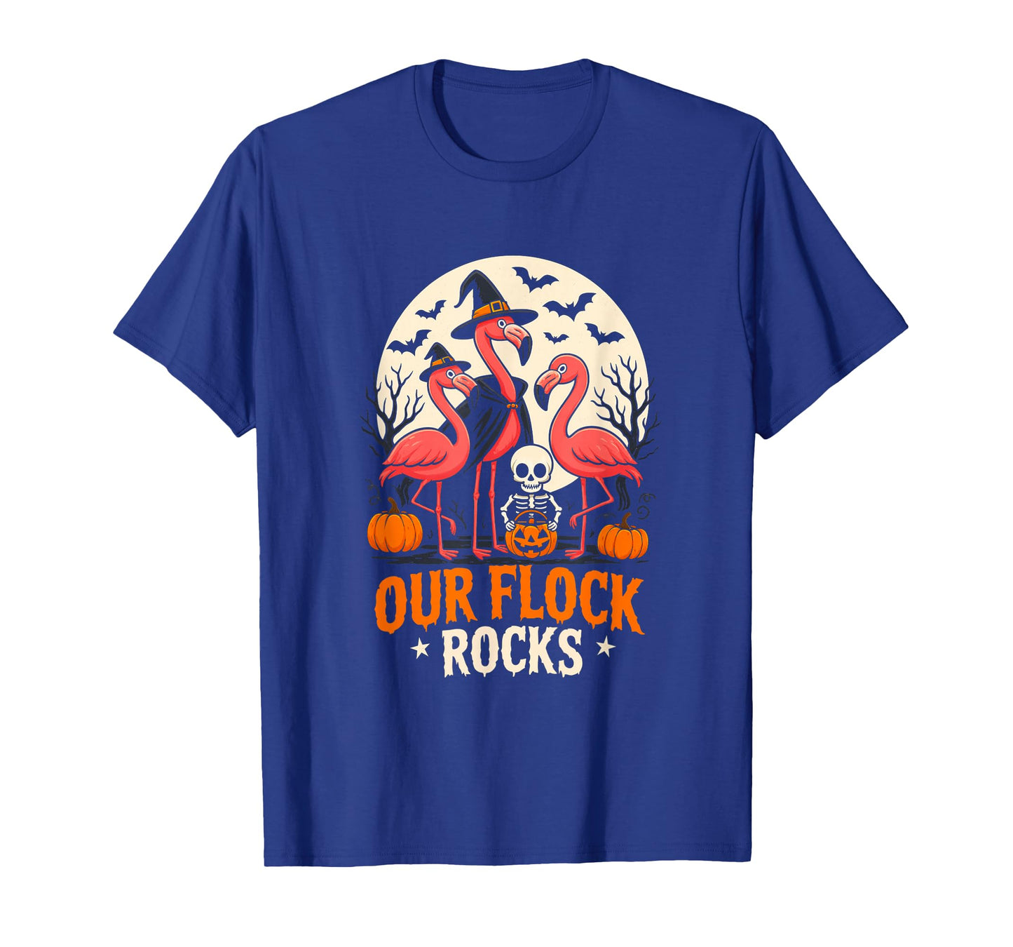 Our Flock Rocks Flamingo Family Halloween Party Costume Fun T-Shirt