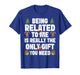 Funny Christmas Being Related to Me Holiday Relative Humor T-Shirt