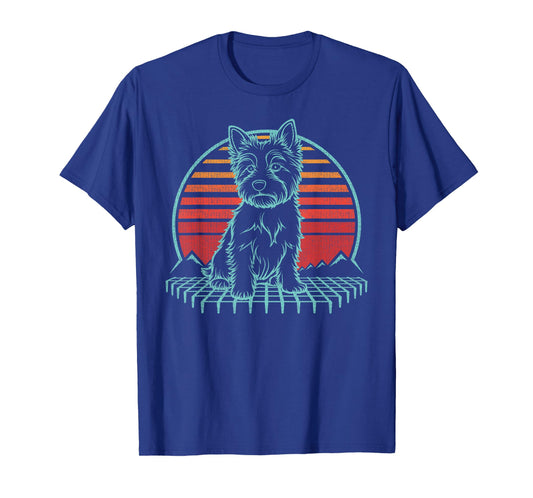 Cairn Terrier Lover Dog Owner Retro Vintage 80s T-Shirt