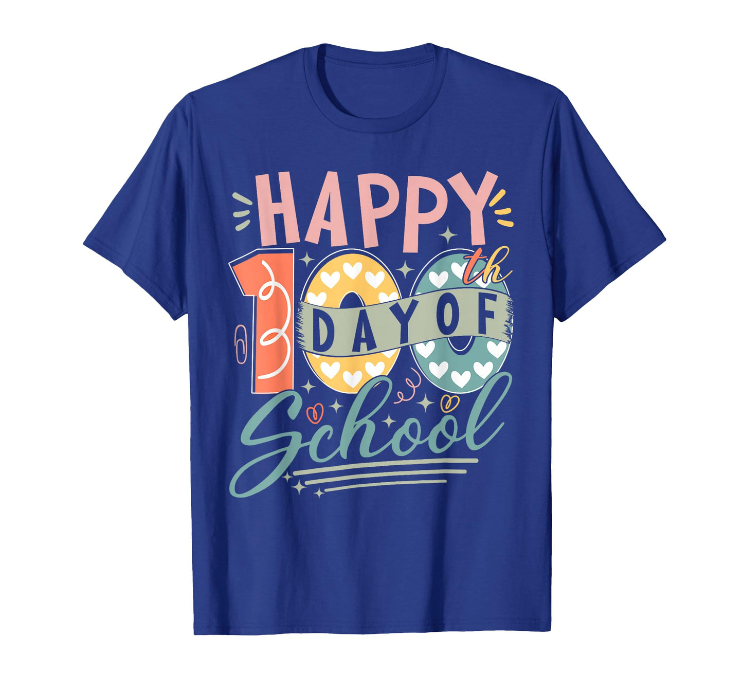 Groovy Happy 100th Day of Shool 100 Days Teachers Girls Kids T-Shirt