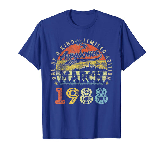 38 Limited Edition 1988 One of a Kind March 38th Birthday T-Shirt