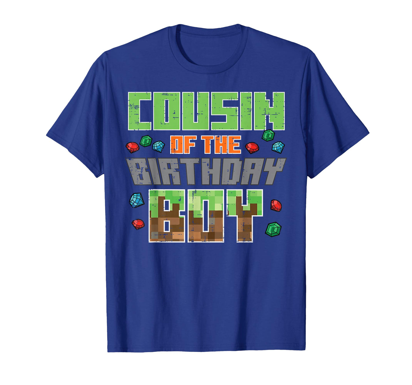 Cousin Birthday Boy Pixel Gaming Bday Party Boys Girls Kid T-Shirt