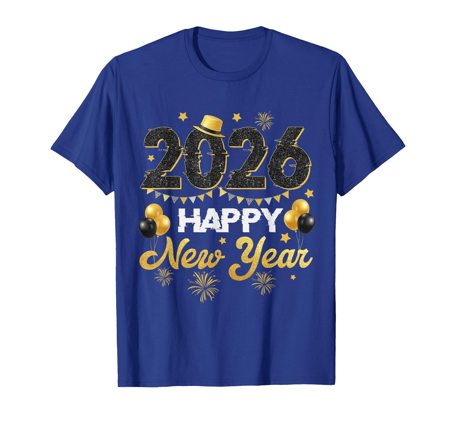 Happy New Year 2026 New Year's Eve Party Countdown Fireworks T-Shirt