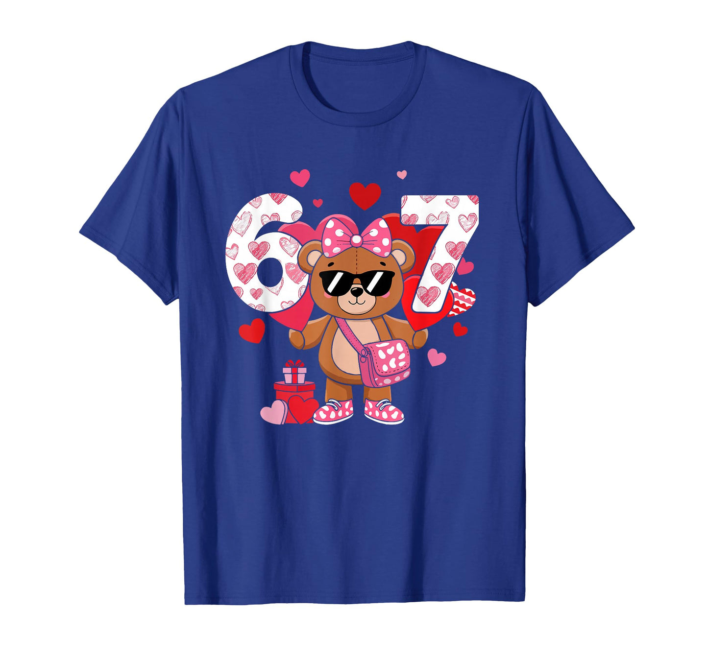 Funny 67 Valentine 6 7 Six Seven Meme Kids Women Men T-Shirt