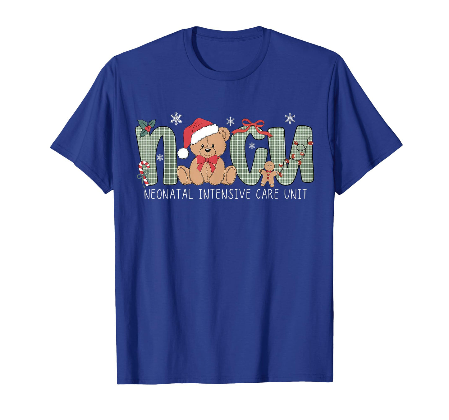 NICU Nurse Xmas Cute Bear Neonatal Intensive Care Unit Women T-Shirt