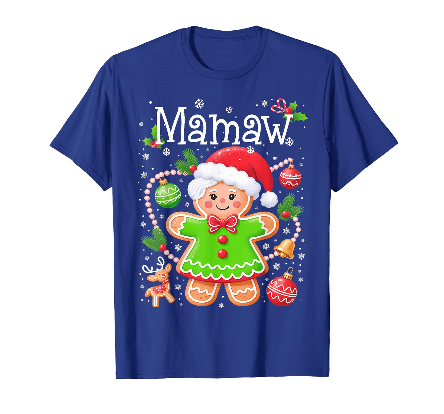 Cute Mamaw Gingerbread Family Matching Christmas Cookie Crew T-Shirt