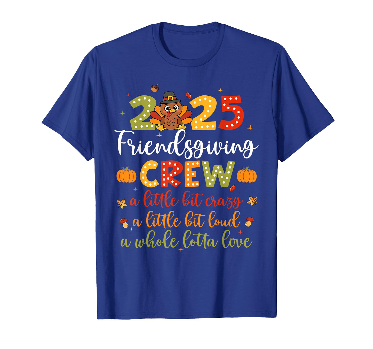 Retro Friendsgiving Squad Crew 2025 Thanksgiving Fall Turkey T-Shirt