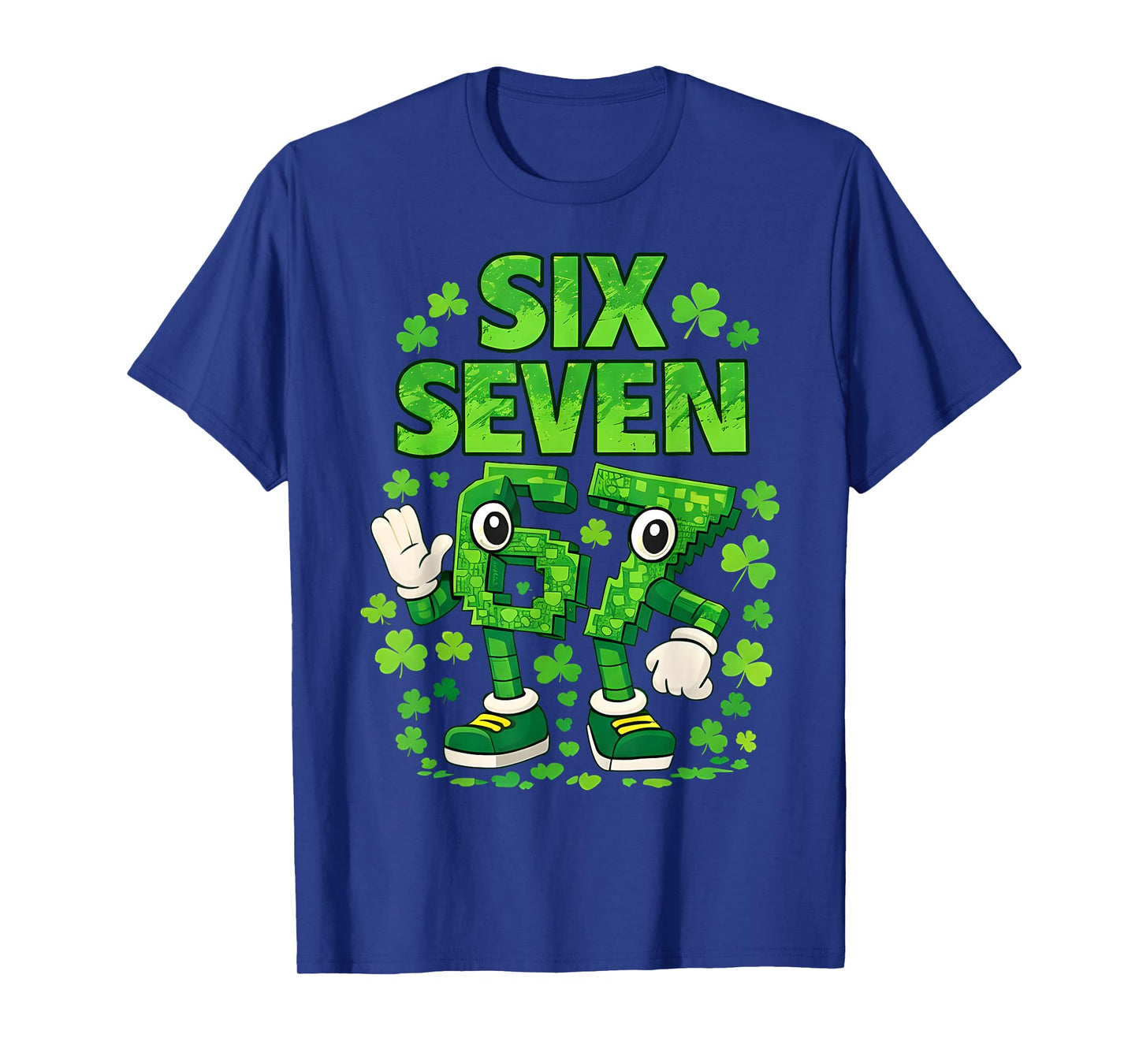 Six Seven 67 Brainrot St Patricks Day Lucky Gift for Boy Kid T-Shirt