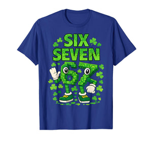Six Seven 67 Brainrot St Patricks Day Lucky Gift for Boy Kid T-Shirt