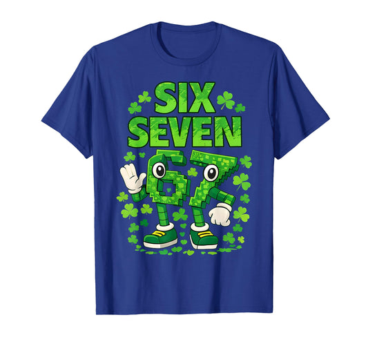 Six Seven 67 Brainrot St Patricks Day Lucky Gift for Boy Kid T-Shirt