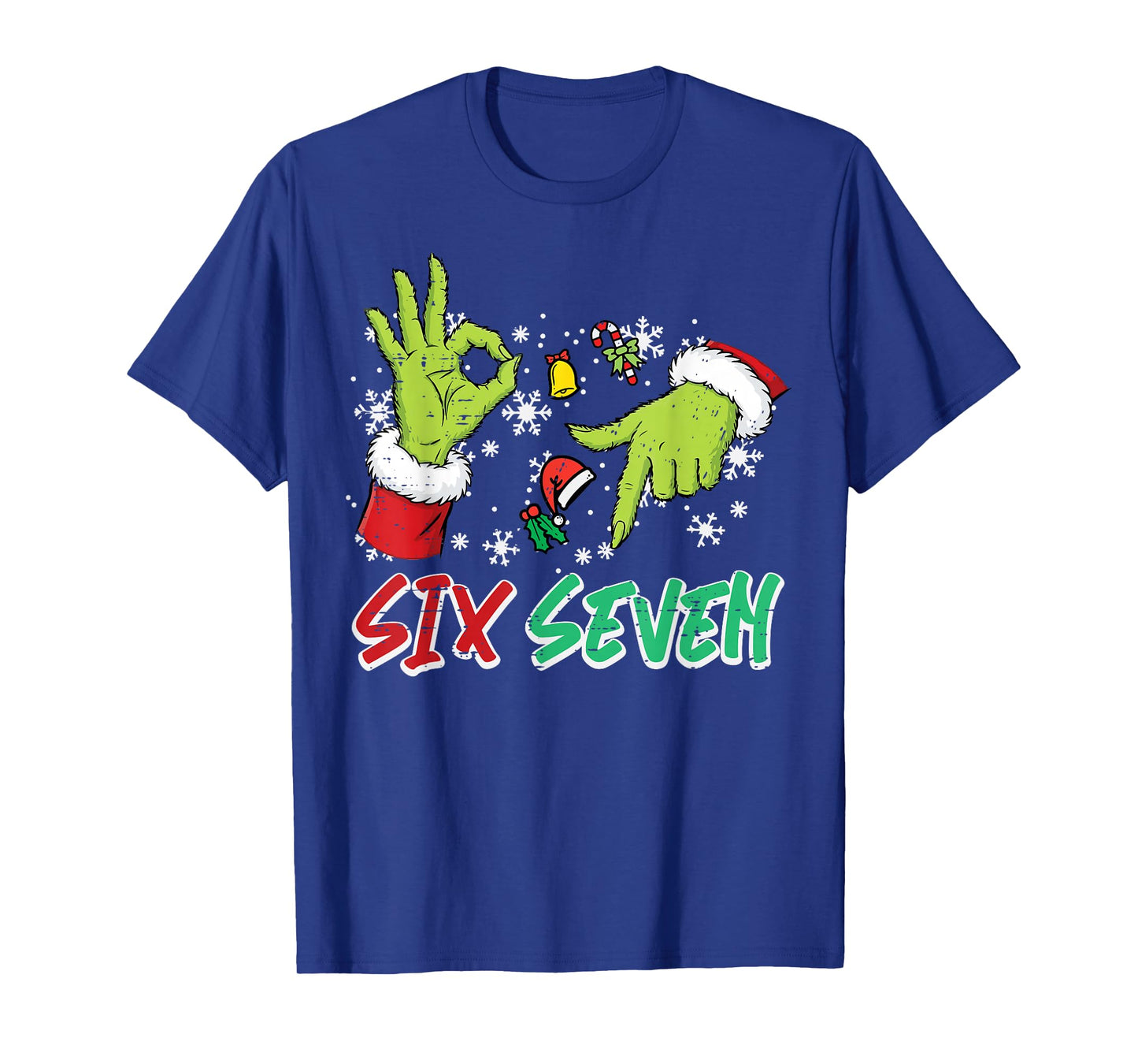 Christmas Six Seven 67 Funny Meme 6 7 Xmas Women Men Kids T-Shirt