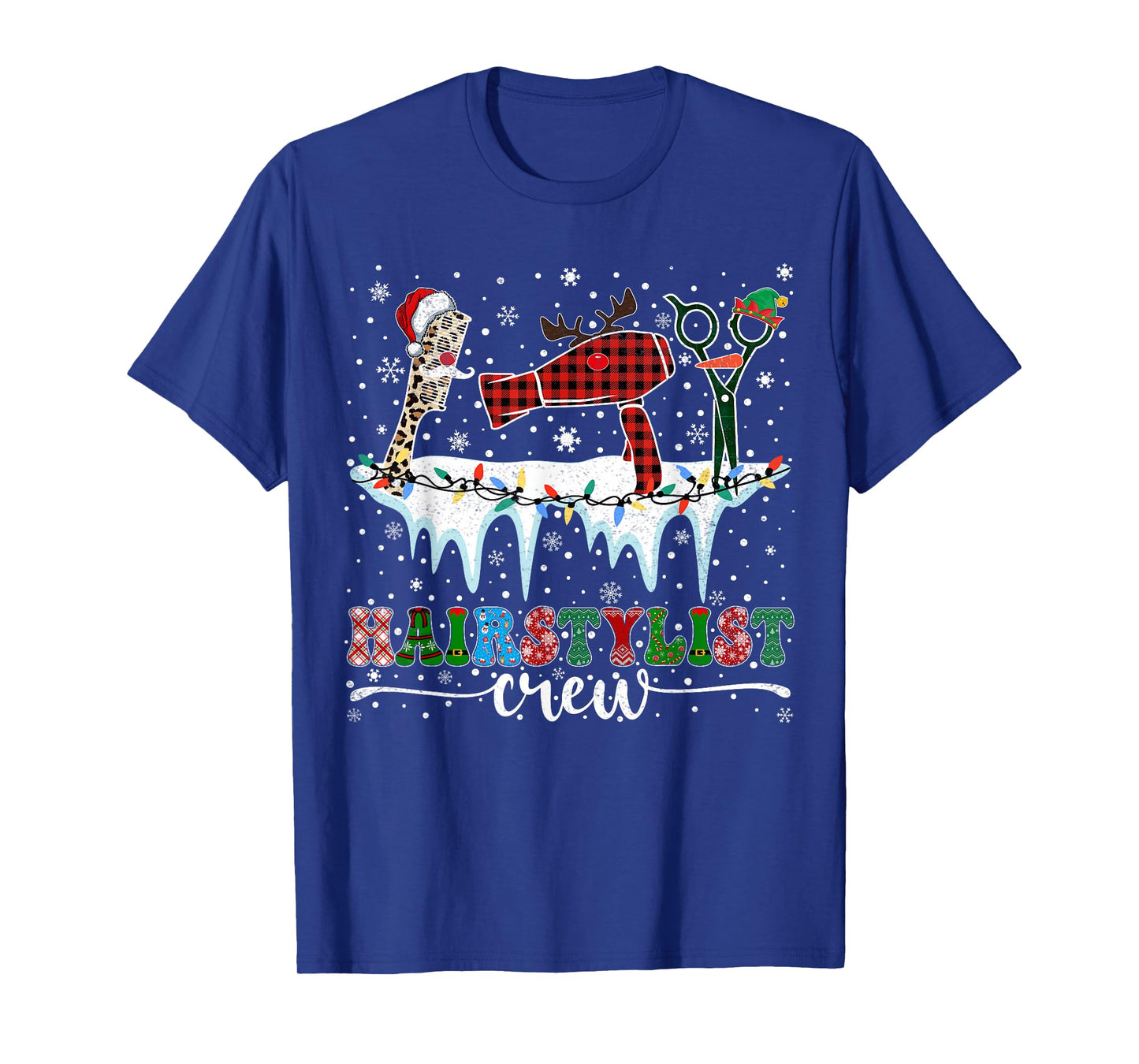 Xmas Barber Tool Hairdresser Crew Hairstylist Christmas T-Shirt