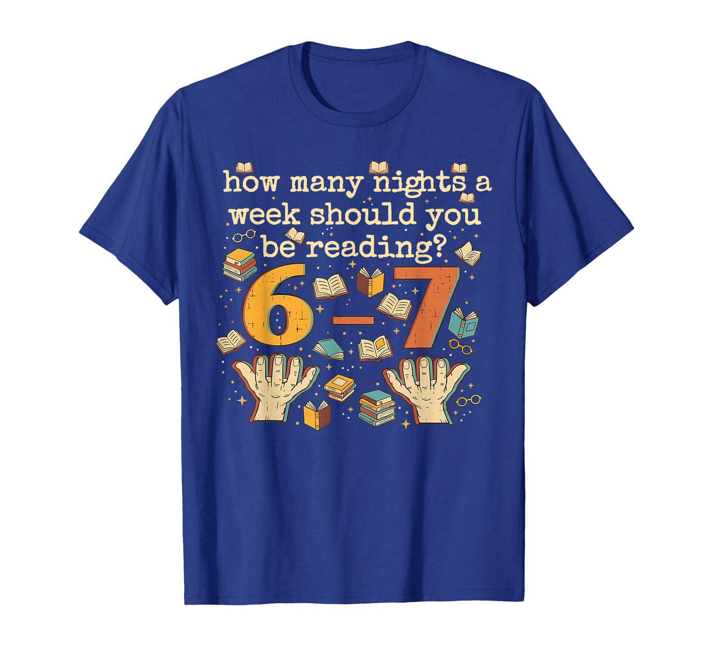 Funny Reading 67 Six Seven Meme Teacher Book Lover Retro T-Shirt