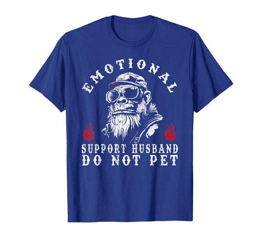 Emotional Support Husband Do Not Pet Funny Monkey T-Shirt