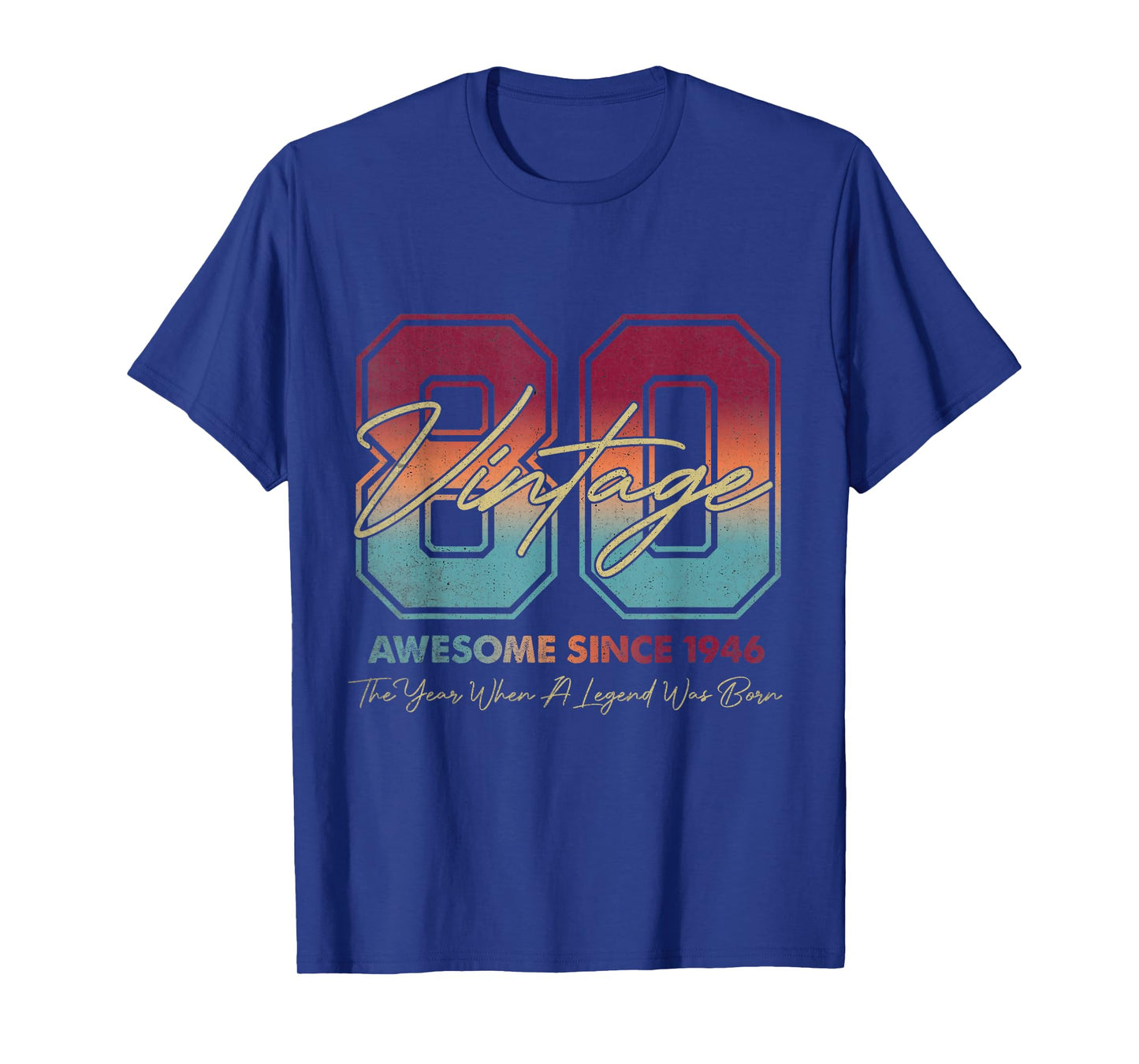 Vintage 80th Birthday Since 1946 Limited Edition 80 Year Old T-Shirt