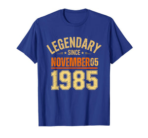 Legendary Since November 05 1985 Retro Vintage Birthday 80s T-Shirt