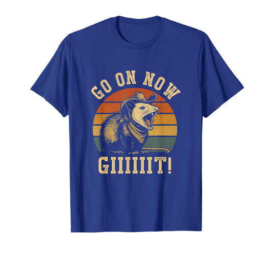 Go On Now Git Western Opossum Vintage Cowboy Possum T-Shirt