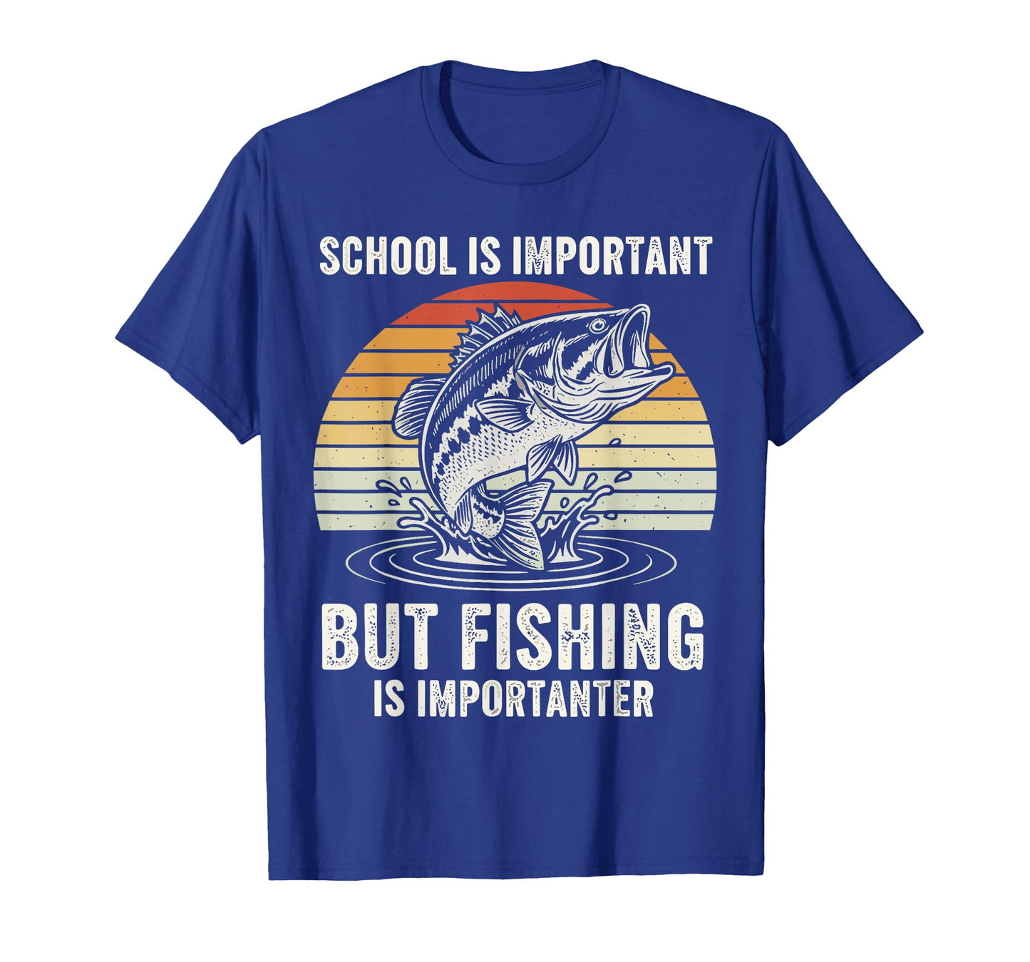 Bass Fish Shirt, School is Important Fishing is Importanter T-Shirt