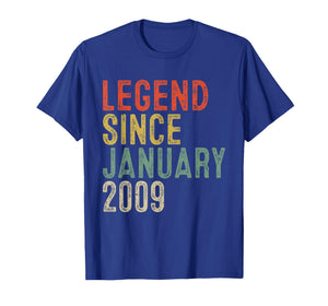 Legend Since January 2009 17th Birthday Gifts 17 Year Old T-Shirt