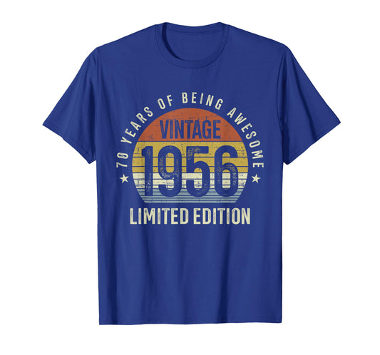 70th Birthday Vintage 1956 Limited Edition 70 Years Old T-Shirt