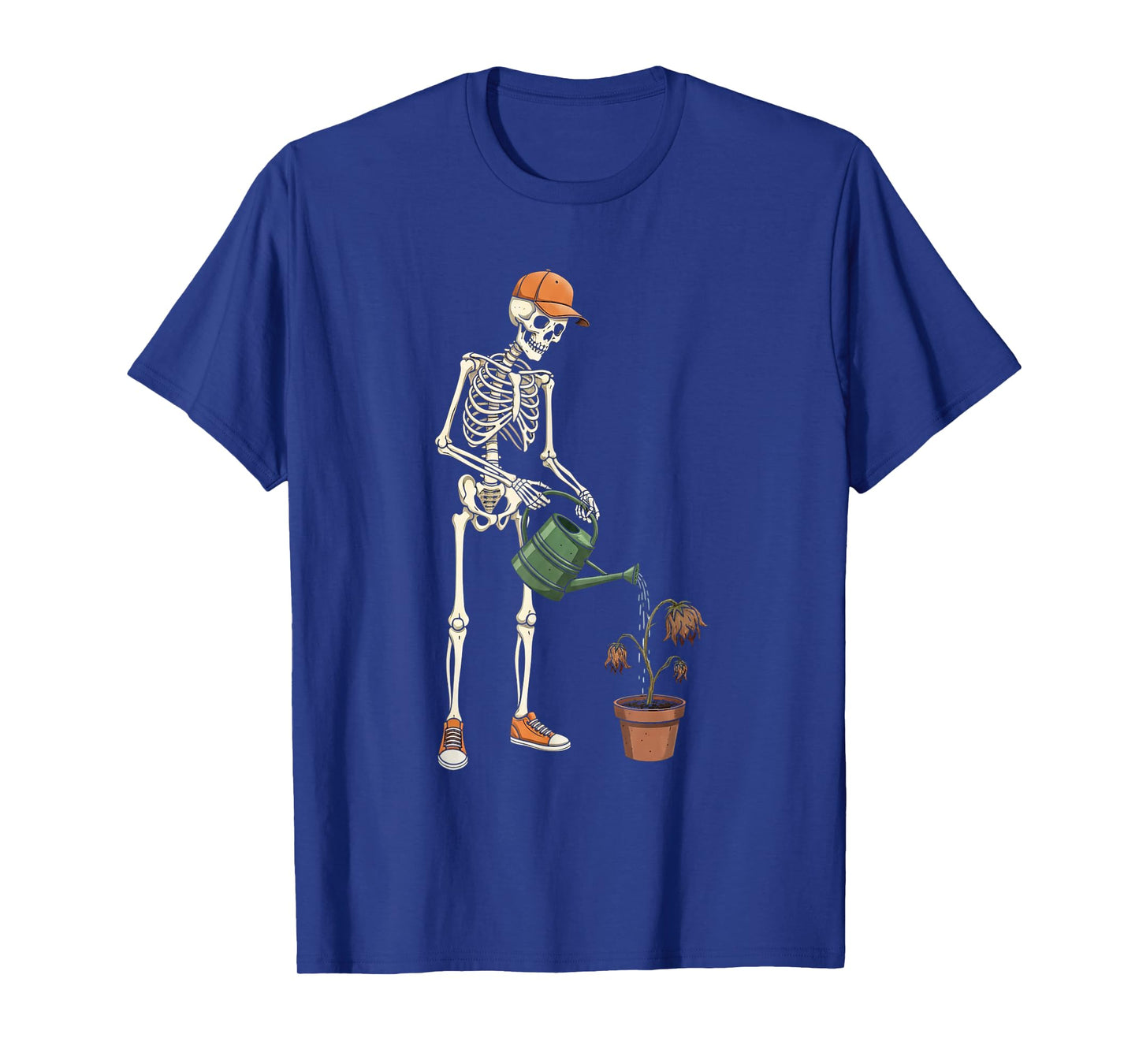 Plant Skeleton Halloween Funny for Men Boys Kids Gardening T-Shirt