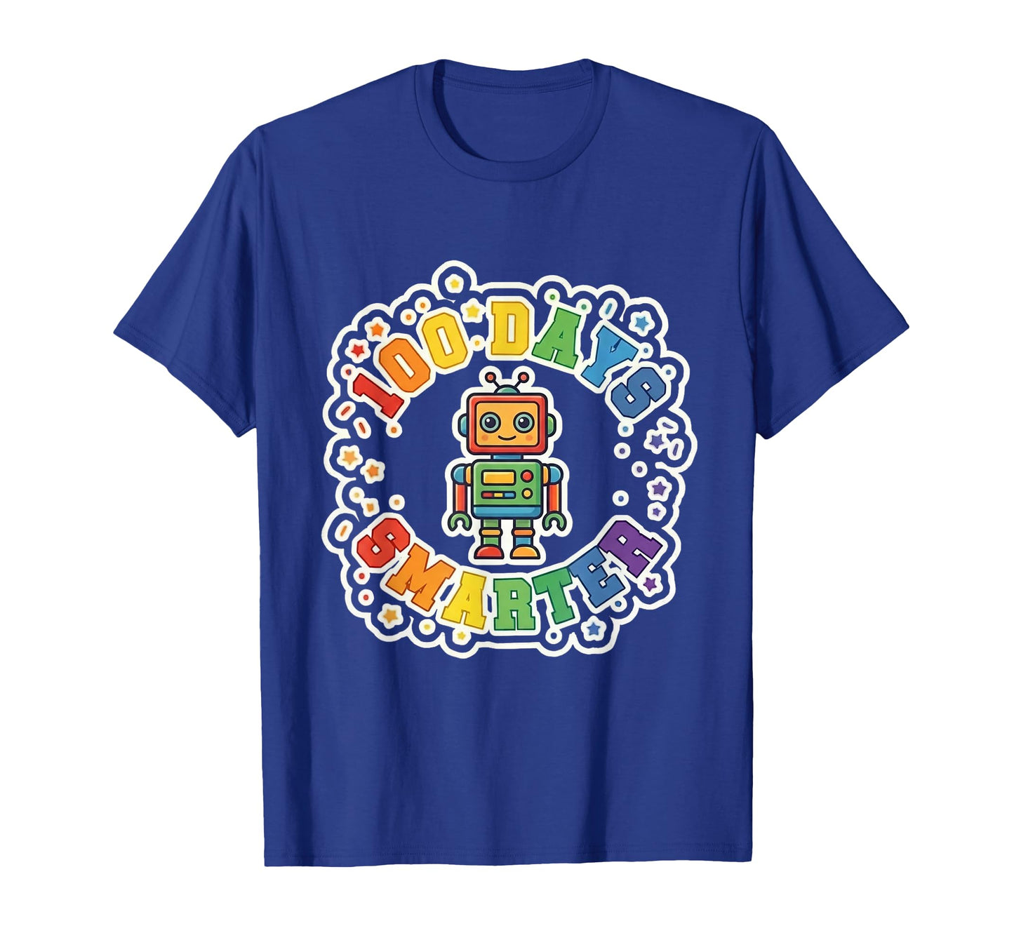 Robot 100 Days Smarter STEM Tech Boys 100th Day of School T-Shirt