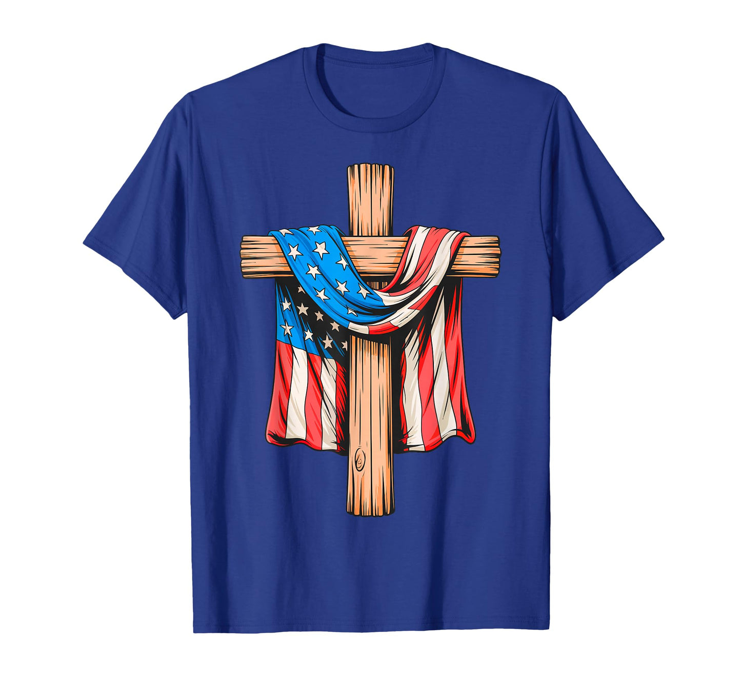 I Stand for The Flag and Kneel for The Cross Patriotic Flag T-Shirt