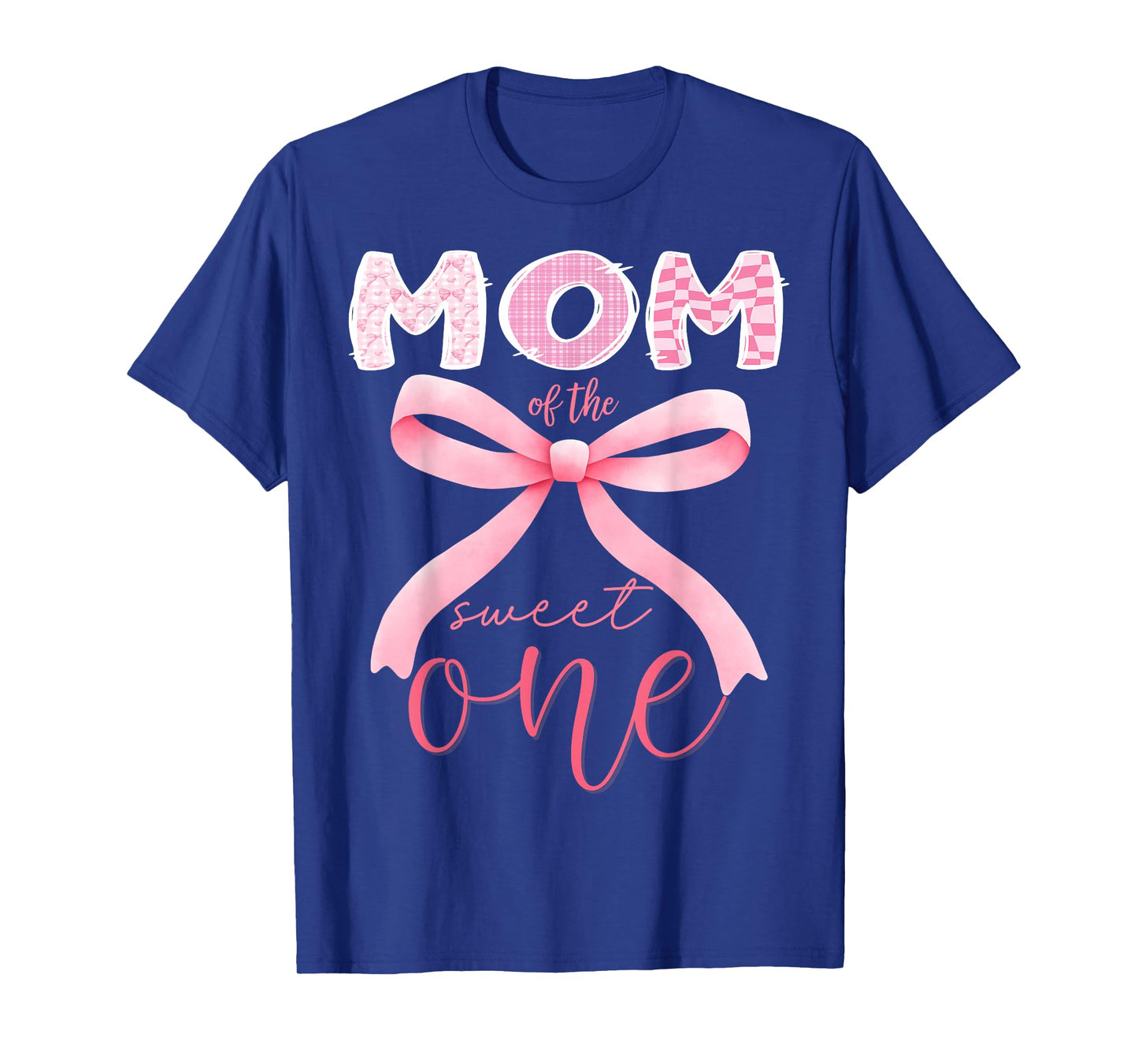 Mom of The Sweet One Pink Coquette Bow 1st Birthday Girl T-Shirt