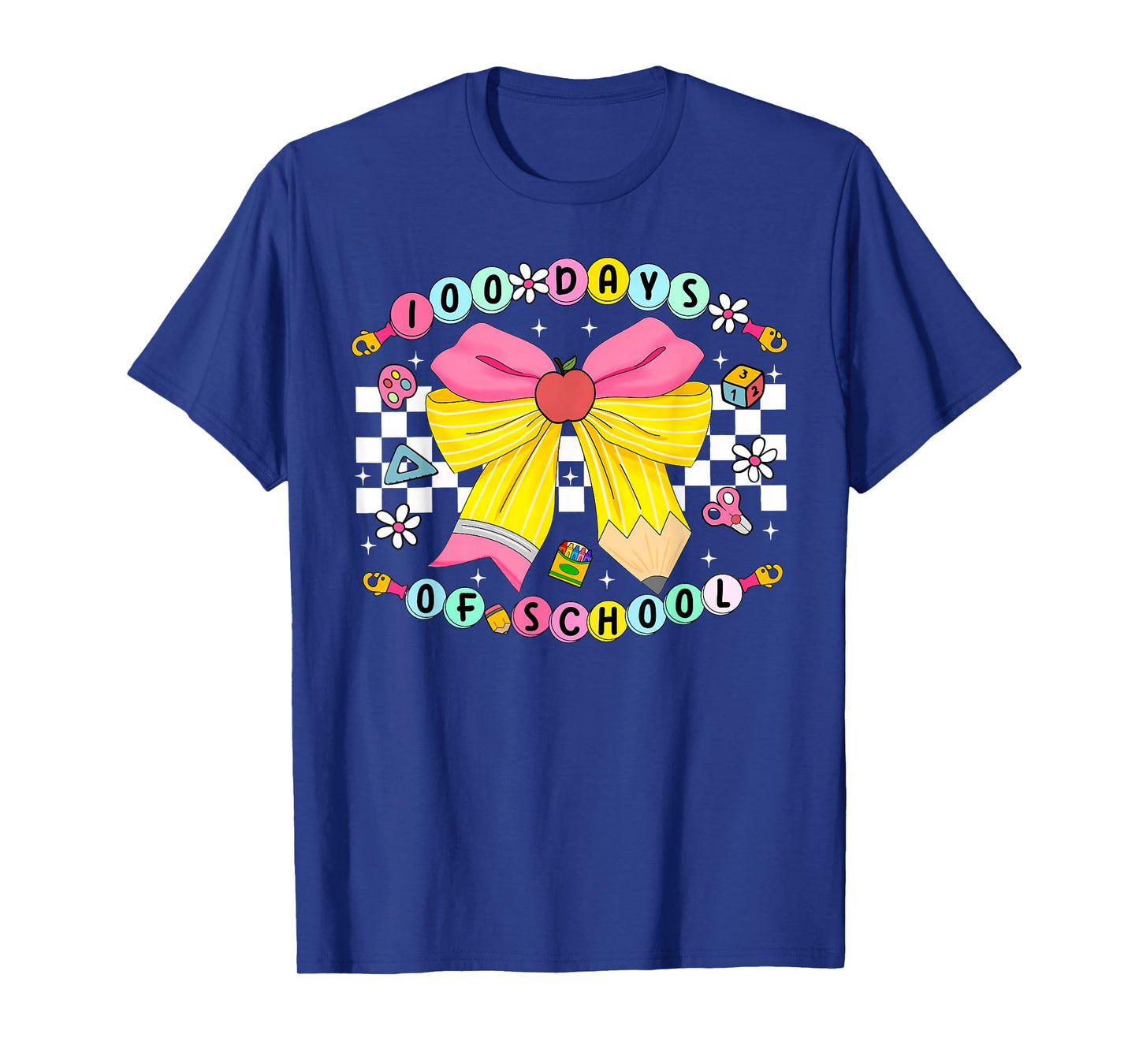 Bracelets 100 Days of School Student Teacher Coquette Bow T-Shirt