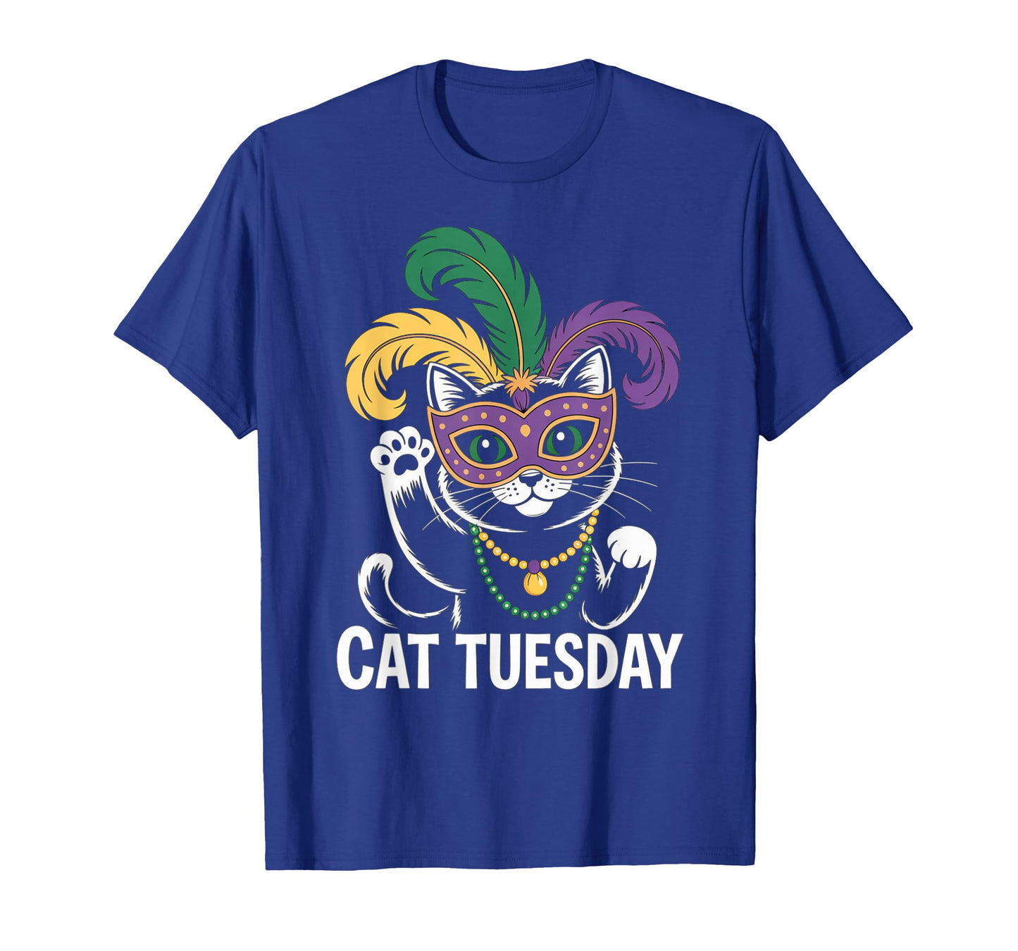 Mardi Gras Cat Tuesday New Orleans Party Cat Lover T-Shirt