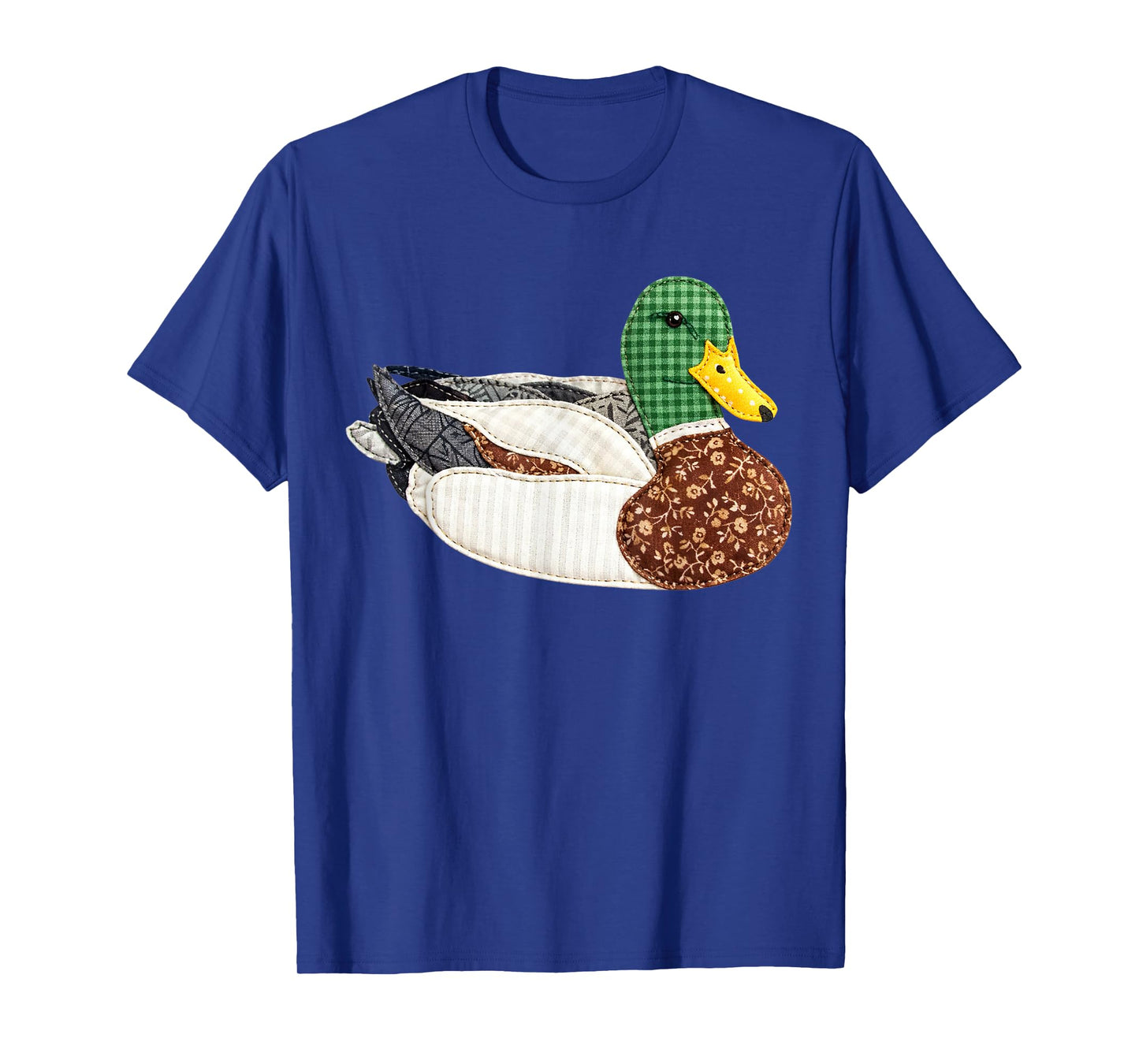 Patchwork Mallard Duck Country Cottage Aesthetic T-Shirt