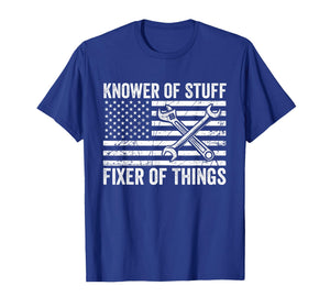 Knower of Stuff Fixer of Things Men Mechanic Dad Fathers Day T-Shirt