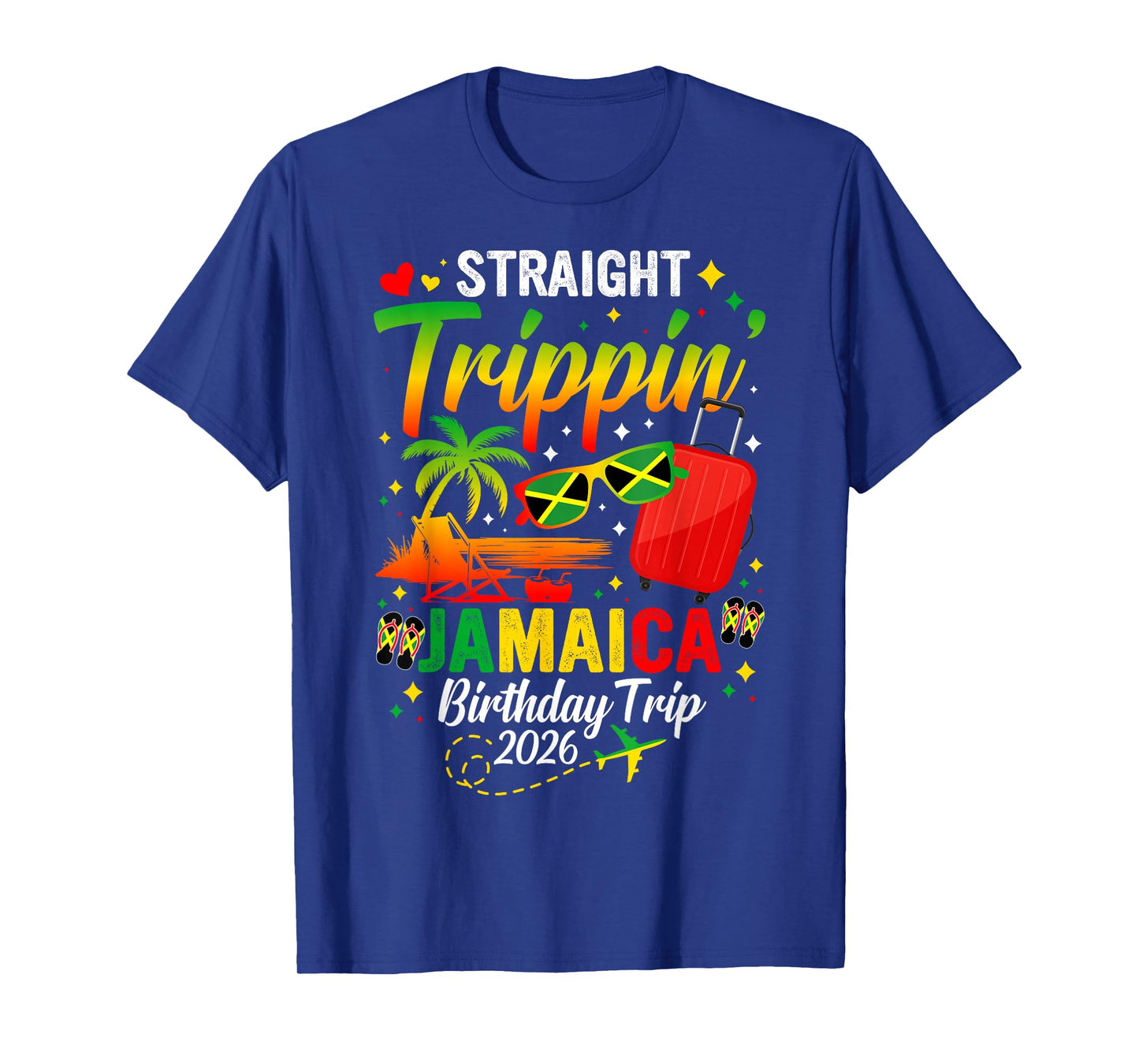 Straight Trippin' Jamaica Vacation 2026 Birthday Family Trip T-Shirt