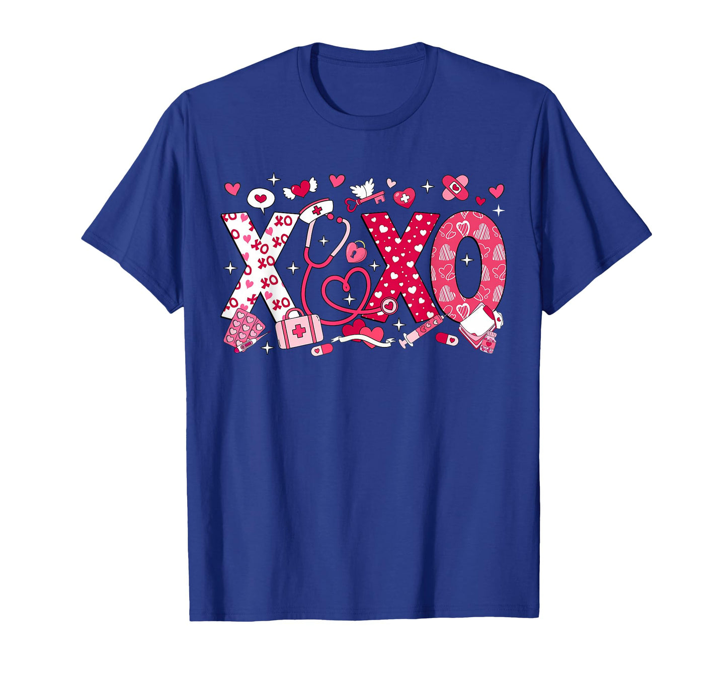 Nurse XOXO Stethoscope Valentine RN PCT CNA Nurse Women T-Shirt