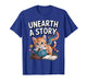 Unearth A Story ; Cute Kitten Reads a Book T-Shirt