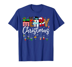 Merry Christmas Lights Santa Hat Xmas Family Matching Pajama T-Shirt