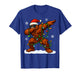 Dabbing Bigfoot Christmas Lights Boys Christmas Sasquatch T-Shirt