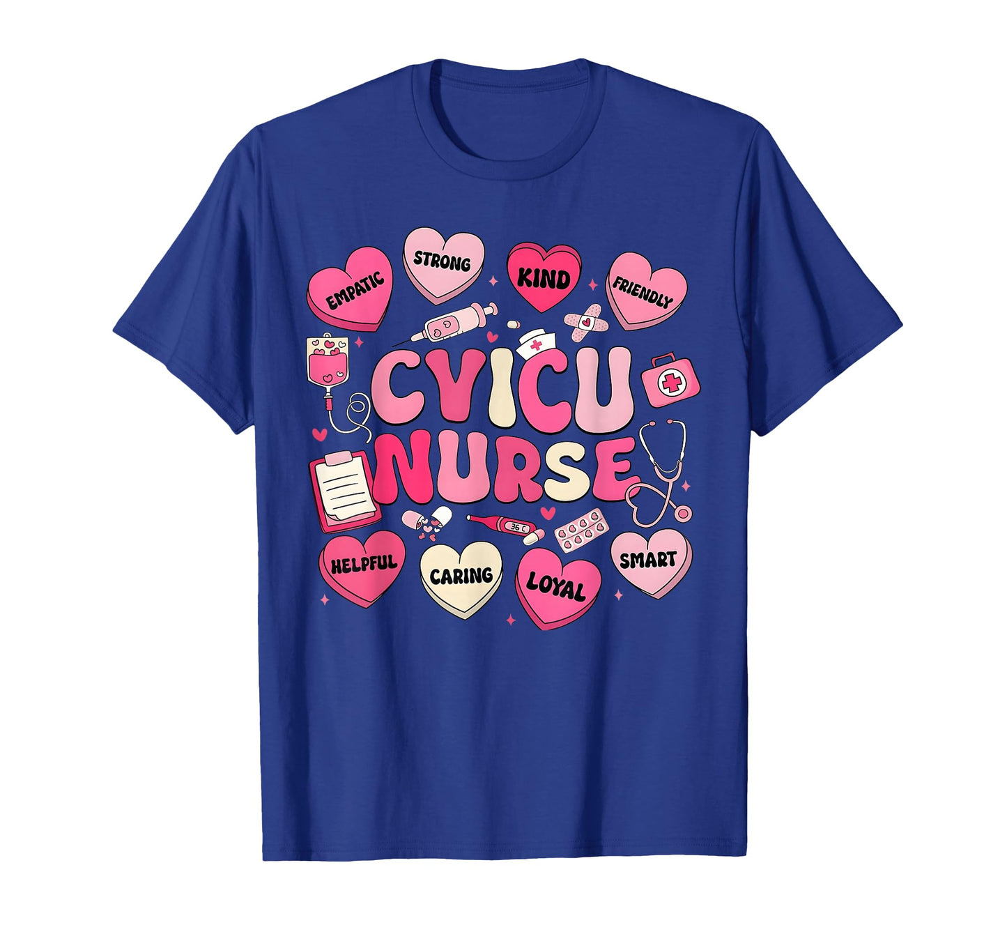 Valentine CVICU Nurse Hearts Coquette Pink Women T-Shirt