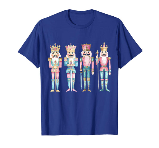 Retro Vintage Pink Nutcrackers Ballet Sugar Plum Fairy Xmas T-Shirt