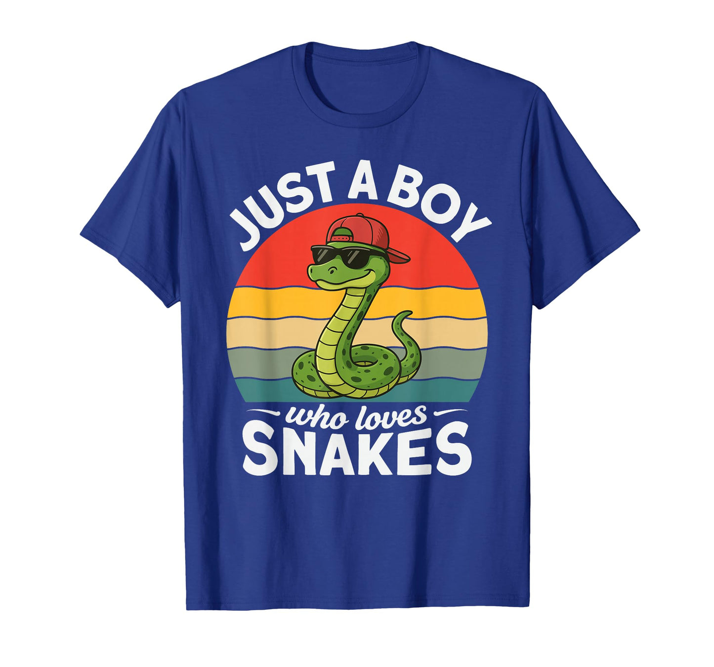 Just A Boy Who Loves Snakes Funny Snake Reptile Kids Boys T-Shirt
