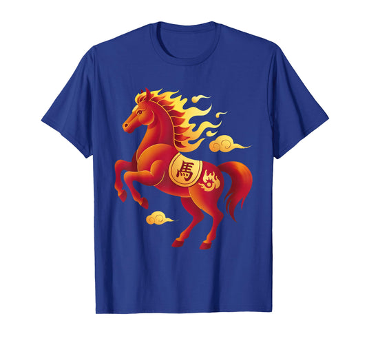 Fire Horse Red Chinese Zodiac Lunar New Year 2026 T-Shirt