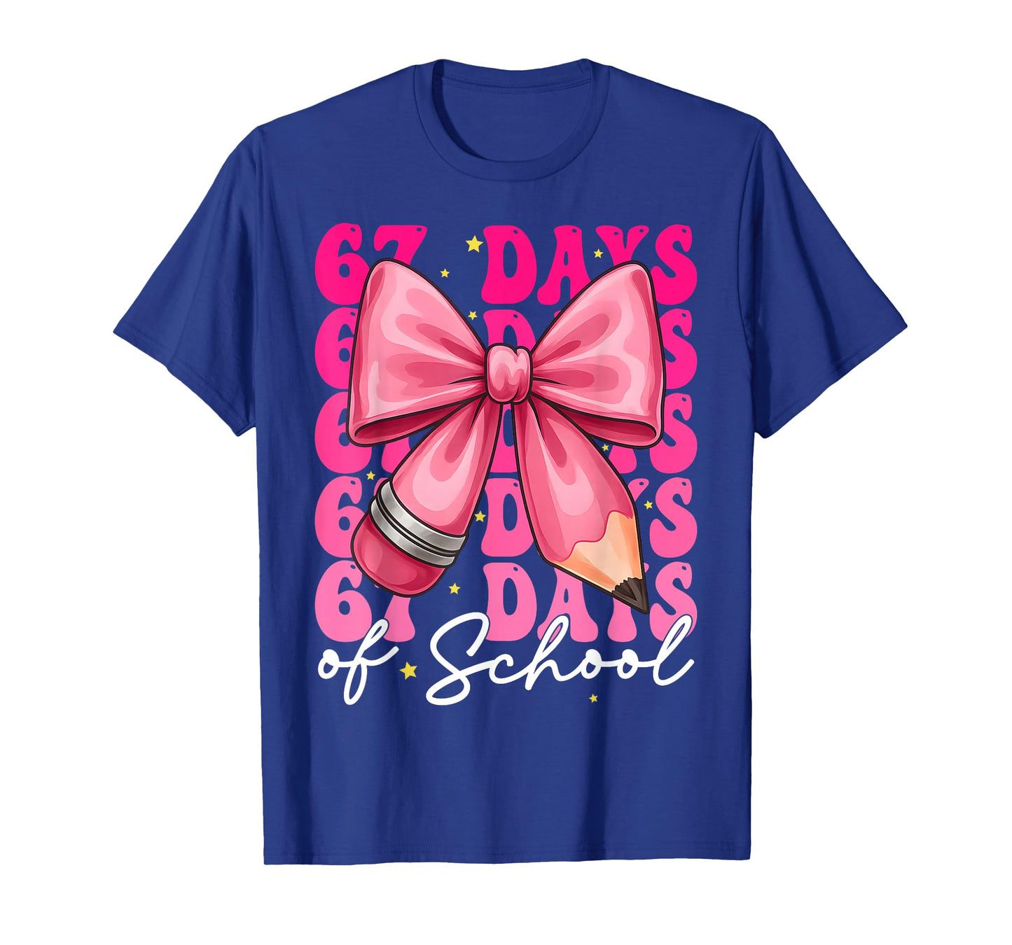 67 Days of School Girls Coquette Bow 67th Day of School T-Shirt