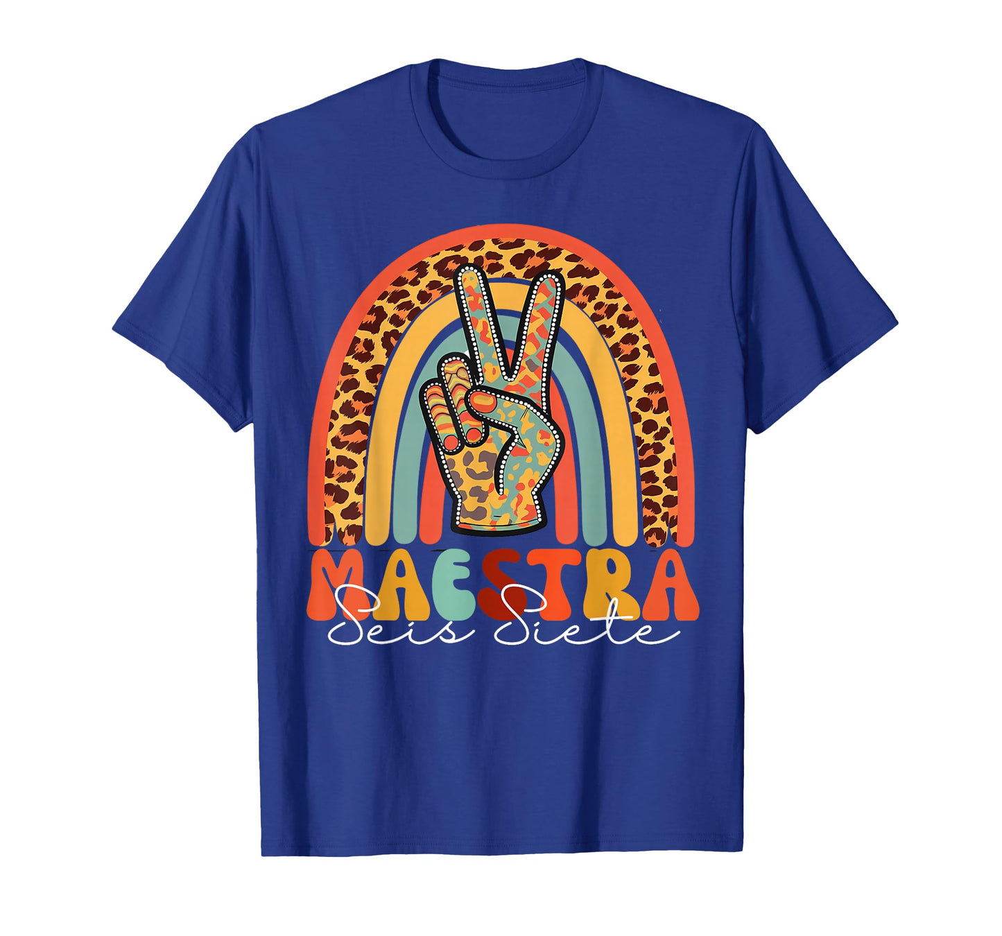 Spanish Bilingual Teacher Maestra SEIS Siete Six Seven T-Shirt