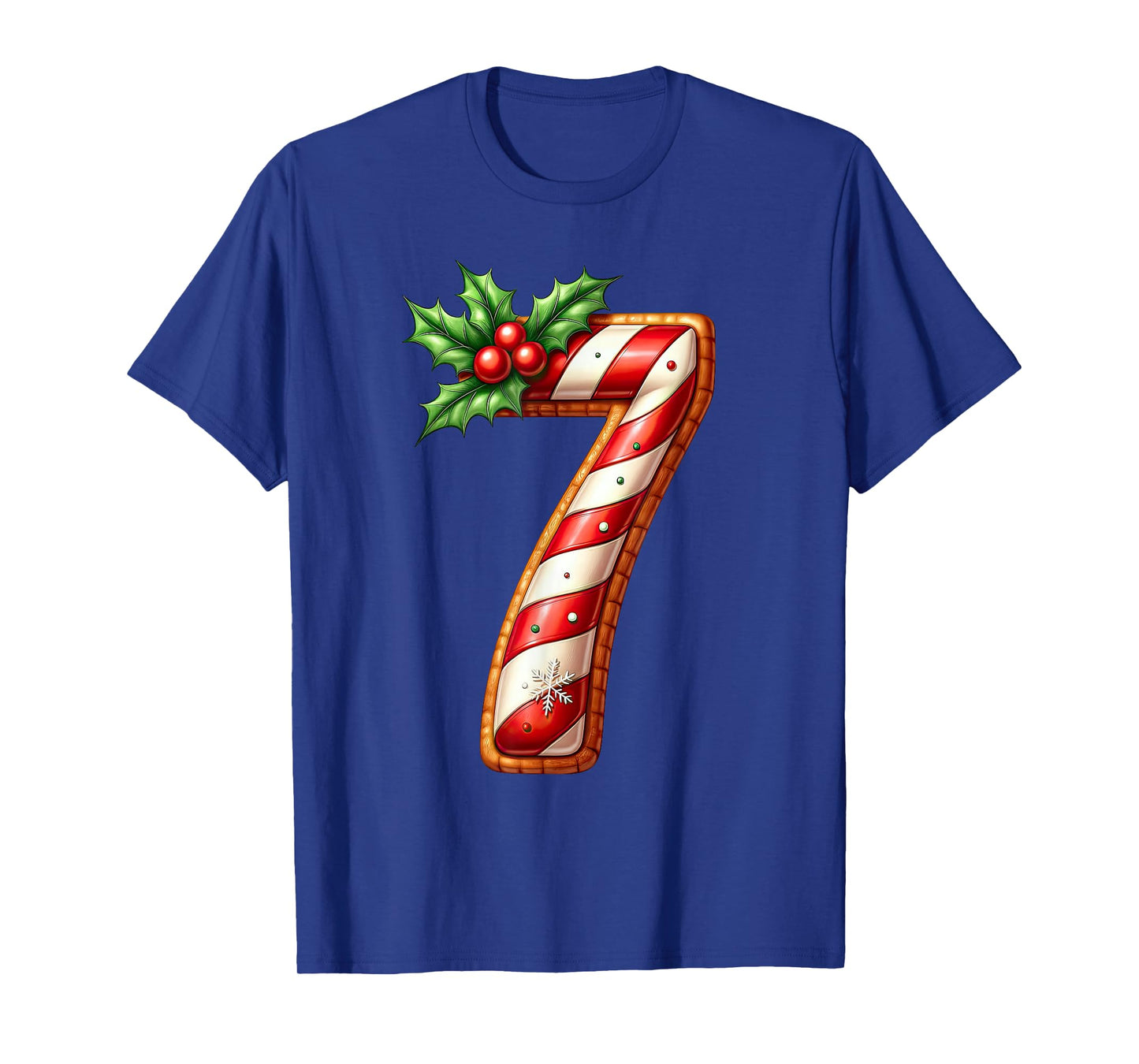 Christmas Six Seven 6 7 Meme Candy Cane Boys Girls Men Women T-Shirt