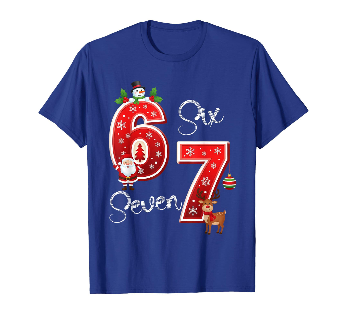 67 Meme Six Seven Christmas Pajamas for Women Men Kids Teen T-Shirt